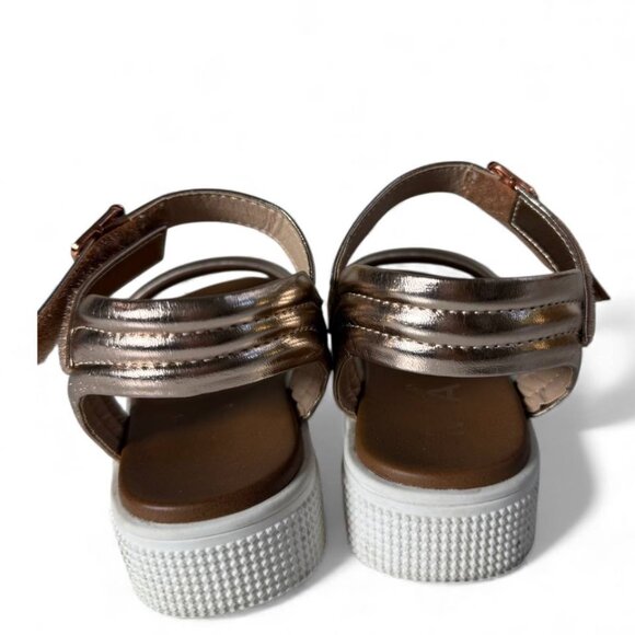 MIA Girls Metallic Bronze Sandals Size 13 Youth Adjustable Strap Summer Shoes - Picture 7 of 7